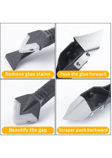1/5 Adet Çok Fonksiyonlu Çift Kafa Metal Tutkal Silecek / 5 In 1 Silikon Temizleyici / Mastik Pürüzsüz Plastik Kenar Kazıyıcı / Güzellik Kalafat Kalıbı (Yurt Dışından) fırsatları