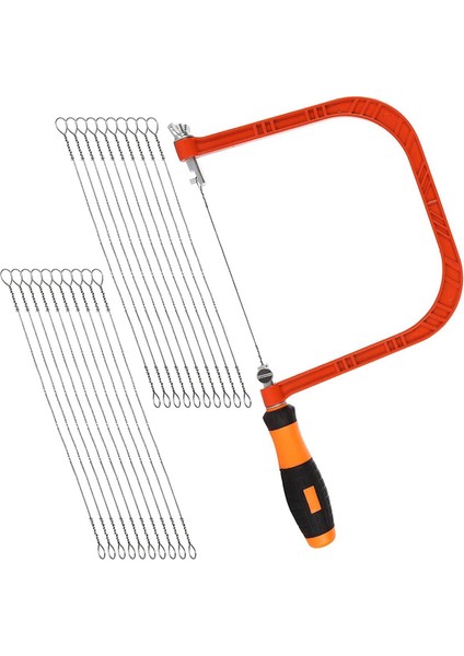 Namuny 6 Inç Başa Çıkma Testere El Testere, Fret Testere Başa Çıkma Çerçevesi ve Ahşap, Plastik, Kauçuk, Vb Için Ekstra 20 Adet Yedek Bıçak Seti (Yurt Dışından)