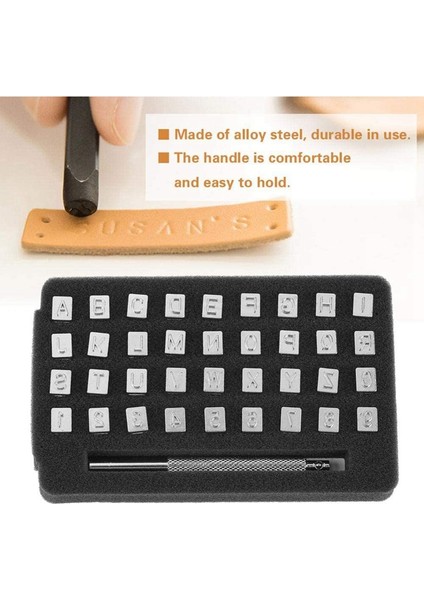 Kutu 36 Harf ve Sayı Damga Seti, Metal ve Ahşap Damgalama Zımbaları Için Metal Damgalama Aletleri 6mm (Yurt Dışından) fırsatları