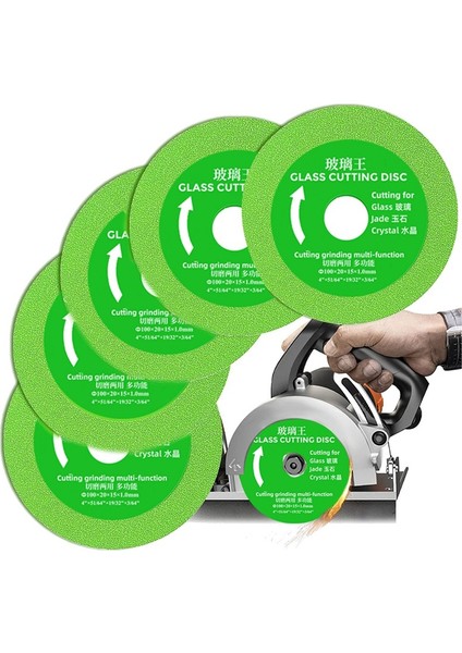 5'li Cam Kesme Diski Paketi, 4 Inç Taşlama Makinesi Için Diamond Testere Bıçakları, Elmas Kesme Diskleri (Yurt Dışından) modelleri