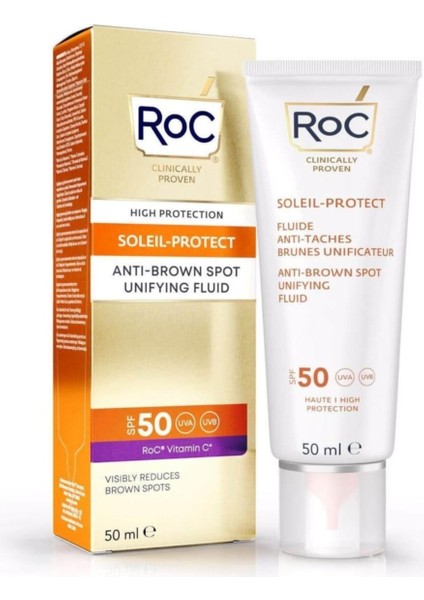 Güneş Yüz Kremi Kahve Leke Karşıtı Spf 50+ 50 ml Vücut Güneş Kremi