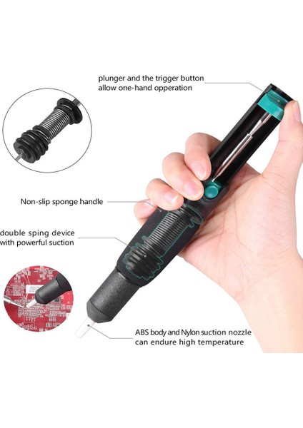 Nozullu Çift Halkalı Lehim Sökme Emme Pompası Sucker Lehim Sökücü (Yurt Dışından) fırsatları