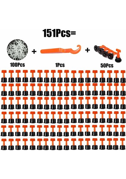 Fayans Düzleştiriciler-50 x Fayans Düzleştiriciler 100 x Çapraz Ara Parçalar 1 x Anahtar-Siyah&kırmızı (Yurt Dışından) indirimleri