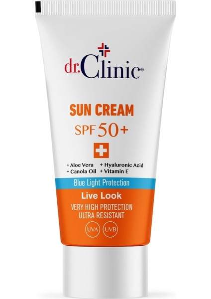 Dr. Clinic Spf 50 Güneş Koruyucu Krem 50 ml ( Uva,uvb ve Mavi Işık Koruma )