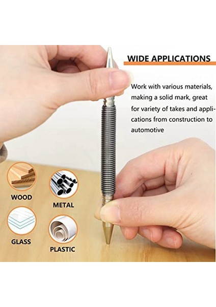 Parçalı Çift Kafalı Kombo Ayarlayıcı, Çift Uçlu 3/32 Inç ve 1/8 Inç Yay Seti, Çekiçsiz Set Punch (Yurt Dışından) fırsatları