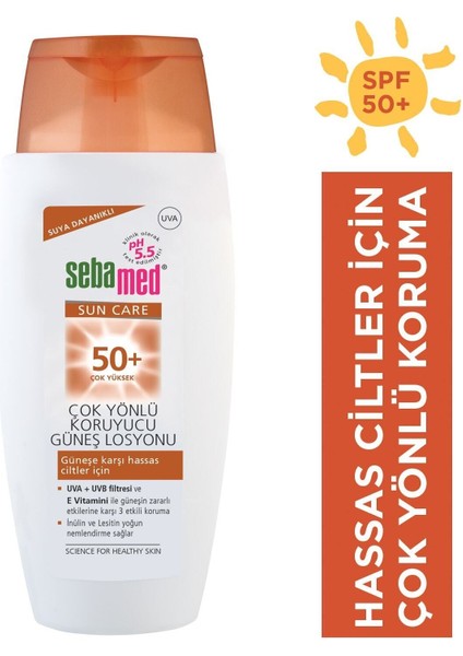Sun Care 50+ Güneş Losyonu 150 ml Yüz Güneş Kremi