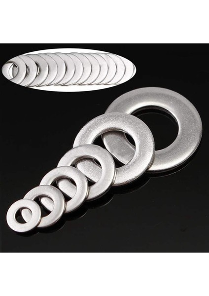 315 Adet 304 Düz Paslanmaz Çelik Yıkayıcılar M3 M4 M5 M6 M8 M10 Vidalar Tamir Kiti Aracı (Yurt Dışından) fırsatları