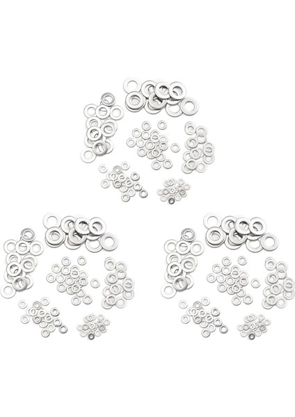 315 Adet 304 Düz Paslanmaz Çelik Yıkayıcılar M3 M4 M5 M6 M8 M10 Vidalar Tamir Kiti Aracı (Yurt Dışından) indirimleri