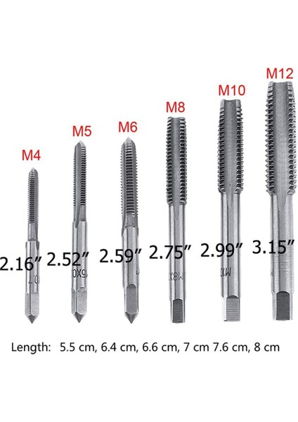Adet 7.7 Inç T-Kolu Cırcır Musluk Tutucu Anahtarı Metrik Fiş Dokunun (Yurt Dışından) modelleri
