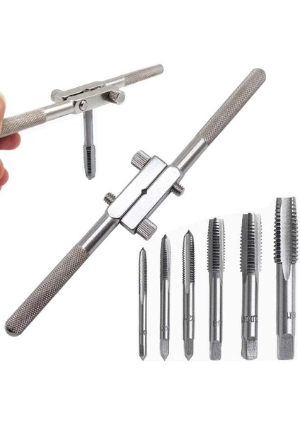 Adet 7.7 Inç T-Kolu Cırcır Musluk Tutucu Anahtarı Metrik Fiş Dokunun (Yurt Dışından) indirimleri