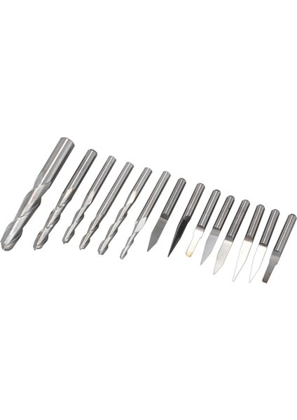 14 In 1 Kesme Aletleri 3.175 Cnc Kesici Matkap Uçları Oyma Makinesi Oyma Bıçağı Pvc Ahşap, Akrilik, Mdf, Abs (Yurt Dışından)
