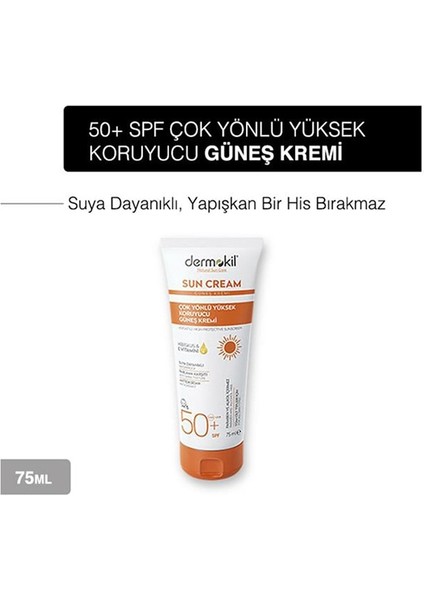 Sun Cream-Çok Yönlü Yüksek Koruyucu Güneş Kremi 50 Spf 75 ml x 2 Adet