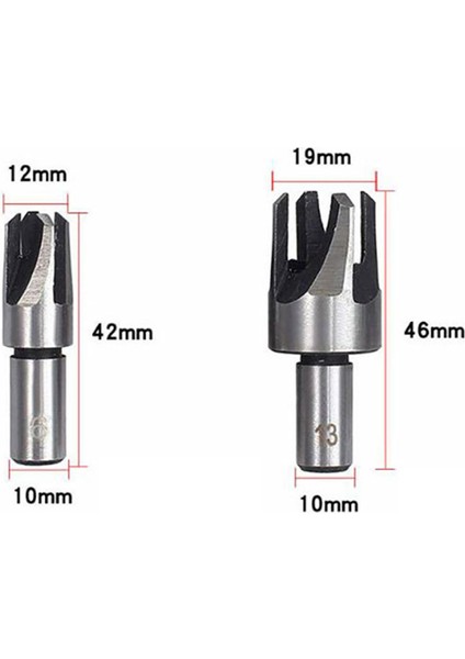 14 Adet Ahşap Fiş Delik Kesici Pahlı Fiş Kesici Matkap Uçları Beş Yuvalı Havşa Matkap 1/4 Inç Altıgen Anahtar Takım Seti (Yurt Dışından)