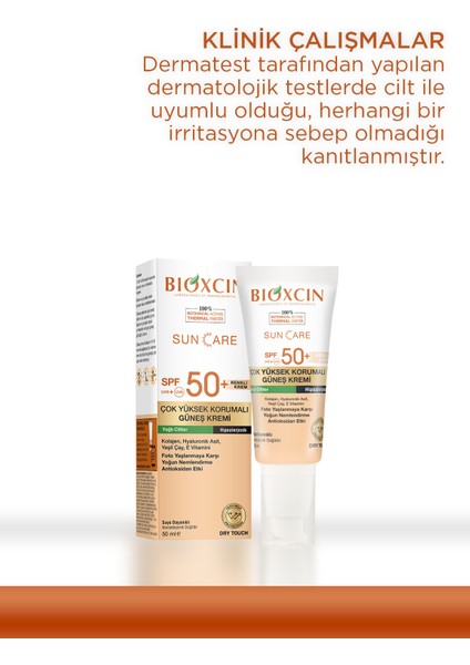 Sun Care SPF50 Yağlı Ciltler Için Renkli Güneş Kremi 50 ml