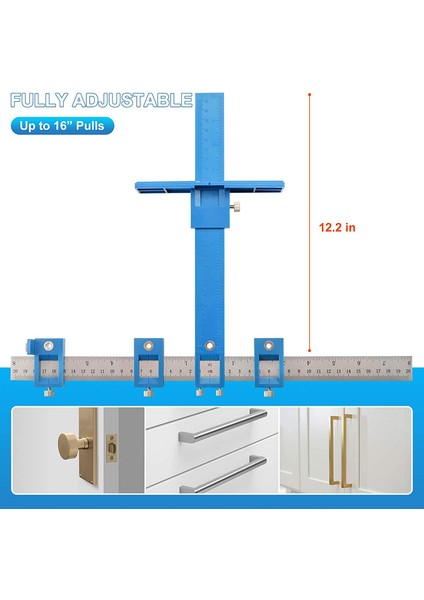 Kabin Donanım Fikstürü Aracı-Ayarlanabilir Punch Konumlandırıcı Matkap Ucu Şablon Kılavuzu, Ahşap Delme Pimi Kılavuzu (Yurt Dışından) modelleri