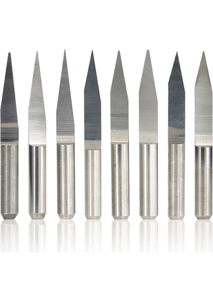 20 Adet Cnc V-Şekilli Bit Karbür Gravür Alet Uçları 3.175MM Cnc Router Bit 10/15/20/30 Derece Freze Kesicisi Aletler (Yurt Dışından) fırsatları