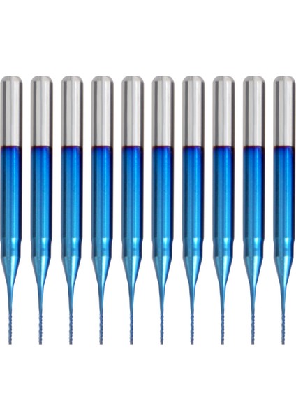 10 Adet 0.6mm Caide End Mill Kesici, Süper Nano Mavi Kaplamalı Freze Kesici Gravür Freze Uçları, 1/8 Inç Şaft (Yurt Dışından) fiyatları