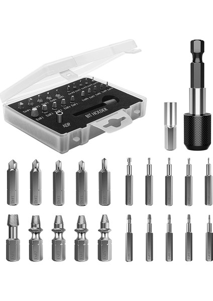 22 Parça Vida Sıkma Seti, Hss Sökme Seti, Uç ve Soket Adaptörlü (Yurt Dışından)