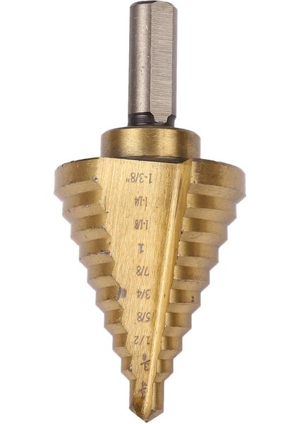 Kademeli Matkap Koni Matkap Uçları, Yüksek Hız Çeliği 10 Adım 1/4 Ila 1-3/8 Inç (Yurt Dışından)