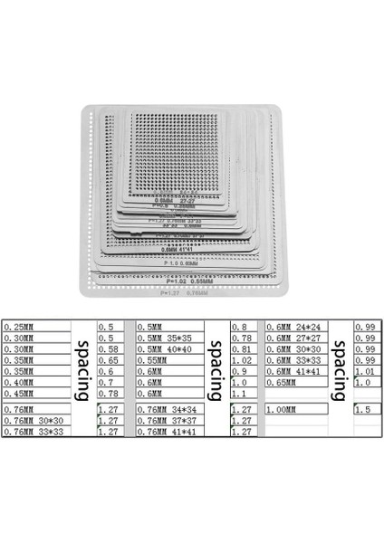 Smt Smd Cipsleri Için 27 Adet Evrensel Doğrudan Bga Isıtma Şablon Fikstürü (Yurt Dışından) fırsatları