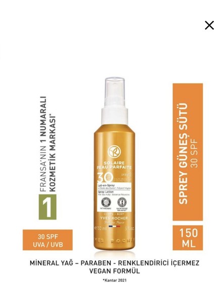 Yves Rocher 30 Spf Güneş Koruyucu Vücut Spreyi 150 ml