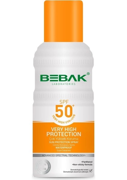 Spf 50+ Uva/uvb Işınlarına Karşı Yüksek Koruma Etkili Güneş Koruyucu Sprey 150 ml