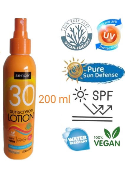 Güneş Kremi Yüksek Koruma ve Üstün Nemlendirme Özellikli Spf 30 Vücut Sprey 200 ml