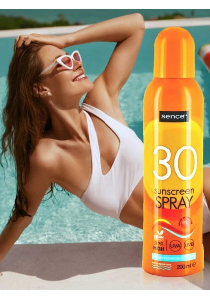 Güneş Kremi Yüksek Koruma ve Üstün Nemlendirme Özellikli Spf 30 Vücut Sprey 200 ml