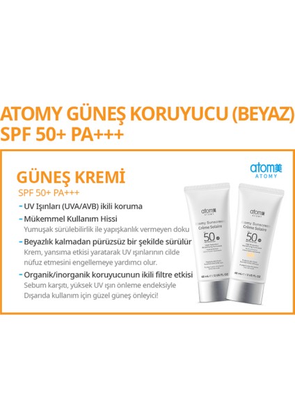 ATOMY01 Atomy Güneş Koruyucu Krem Bej