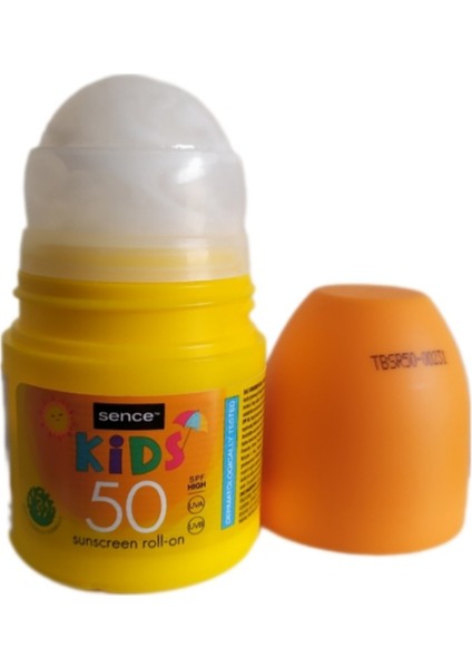 Güneş Kremi Yüksek Korumalı Kids Bebekler ve Çocuklar Için Spf 50 Anında Vegan Roll-On 50 ml