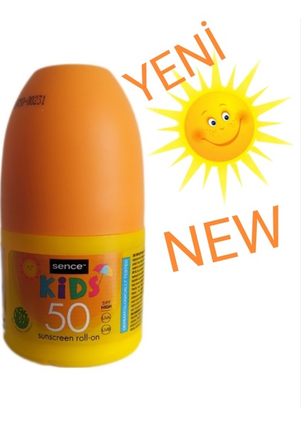 Güneş Kremi Yüksek Korumalı Kids Bebekler ve Çocuklar Için Spf 50 Anında Vegan Roll-On 50 ml