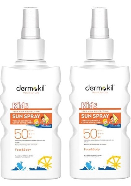 Yüksek Koruyucu Çocuk Güneş Spreyi 50 Spf 200 ml x 2 Adet