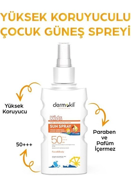 Yüksek Koruyucu Çocuk Güneş Spreyi 50 Spf 200 ml x 2 Adet