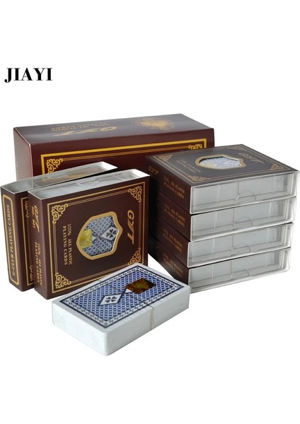 NO986 Kırmızı Stil Jıayı Texas Holdem 100% Plastik Pvc Iskambil Oyunu Poker Kartları Su Geçirmez ve Donuk Cila Gyt Masa Oyunları Poker (Yurt Dışından) modelleri