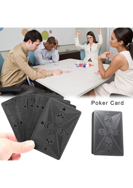 B Tarzı Döşeme Kartları Poker Oyun Destesi Yaratıcı Oyun Kartları Siyah Kafatası Oyun Kartı Plastik Su Geçirmez Kartlar Masa Oyun Pokeri (Yurt Dışından) fırsatları