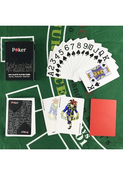 2 Siyah Stil 2pcslot Plastik Poker Kartı Yüksek Li Texas Hold'em Oyunları Su Geçirmez ve Donuk Lehçe Oyun Kartları Eğlence Masa Oyunu (Yurt Dışından) modelleri