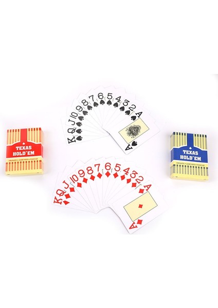 Mavi 1 Takım Tarzı 1 Paket Claoker Kart Seti Texas Su Geçirmez Buzlu Poker Kartları Plastik Oyun Kartları Poker Masa Oyunları (Yurt Dışından) fırsatları