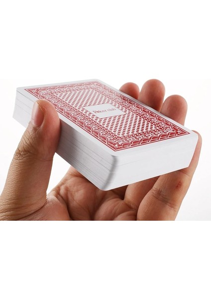 Kırmızı 1 Takım Tarzı 1 Paket Texas Hold'em Plastik Poker Kart Oyunları Su Geçirmez ve Donuk Lehçe Oyun Kartları Eğlence Masa Oyunu (Yurt Dışından) modelleri