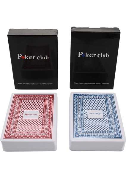 Kırmızı 1 Takım Tarzı 1 Paket Texas Hold'em Plastik Poker Kart Oyunları Su Geçirmez ve Donuk Lehçe Oyun Kartları Eğlence Masa Oyunu (Yurt Dışından) indirimleri