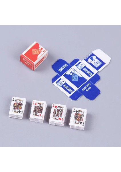 1 Takım Mini Poker Oyun Kartları 1:12 Komik Dollhouse Modelleri Sevimli Minyatür Oyuncak Bebekler Dekoratif Oyun Kartları (Yurt Dışından)