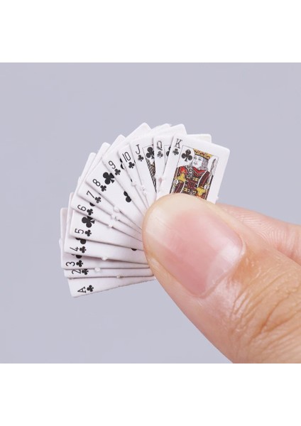 1 Takım Mini Poker Oyun Kartları 1:12 Komik Dollhouse Modelleri Sevimli Minyatür Oyuncak Bebekler Dekoratif Oyun Kartları (Yurt Dışından) fiyatları