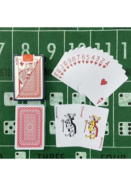 NO.6939 1kırmızı Stil Yeni Oyun Kartları Plastik Bakara Texas Hold'em Poker Kartları Pvc Poker Masa Oyunları Kırmızı ve Mavi Su Geçirmez Giyilebilir Kart Oyunu (Yurt Dışından)