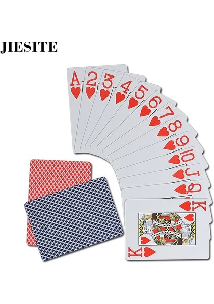 Mavi Stil 100% Plastik Pvc Oyun Kartı Büyük Sayı Oyunu Texas Hold'em Poker Kartları Su Geçirmez ve Mat Cila Aile Poker Masa Oyunu 1 Güverte (Yurt Dışından)