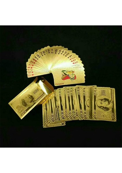 1 Takım Kafes Kartı Stili Eğlence Oyun Kartları Su Geçirmez Kartlar Magic 24K Altın Oyun Kartları Poker Oyun Destesi Altın Folyo Poker Seti Plastik Sihirli Kart (Yurt Dışından) indirimleri