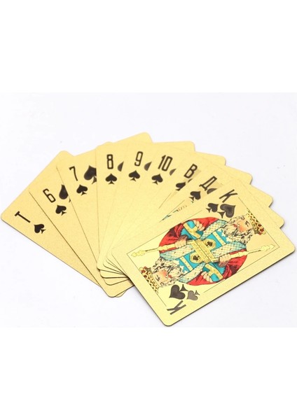 36 Adet-Katedral Tarzı 2022 Yeni Rusya Poker 24K Altın Folyo Oyun Kartları Pvc Plastik Su Geçirmez Dayanıklı Poker Kartları Standart Oyun Kartları (Yurt Dışından) modelleri