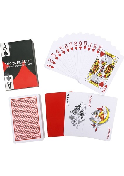 1 Mavi Güverte Stili %100 Pvc Plastik Köprü Poker Kartları Redblue Su Geçirmez Aşınmaya Dayanıklı Oyun Kartları Bakara Texas Hold'em Masa Oyunları 58*88 mm (Yurt Dışından) fırsatları