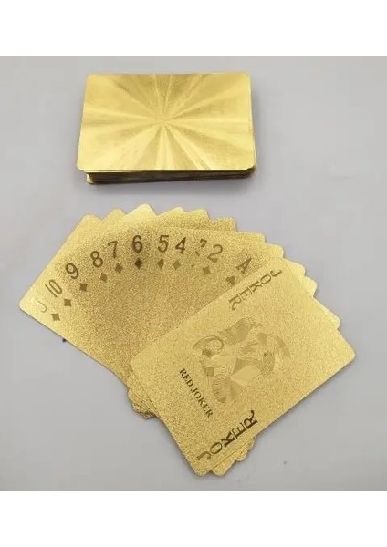 Çoklu Stil 24K Altın Oyun Kartları Poker Oyun Destesi Altın Folyo Poker Seti Plastik Sihirli Kart Su Geçirmez Kartlar Sihirli Kart Oyunları Poker Kartları (Yurt Dışından)