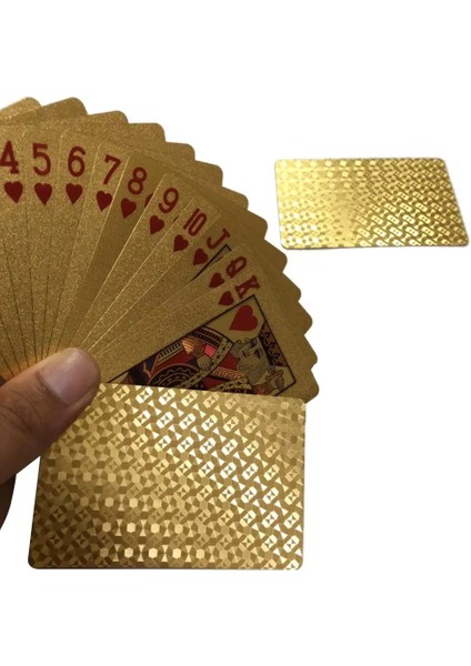 Gümüş Tarzı Gold Playing Cards Poker Game Creative Gold Silver Foil Poker Set Plastic Waterproof Magic Cards For Camping Beach Swimming Pool (Yurt Dışından) indirimleri