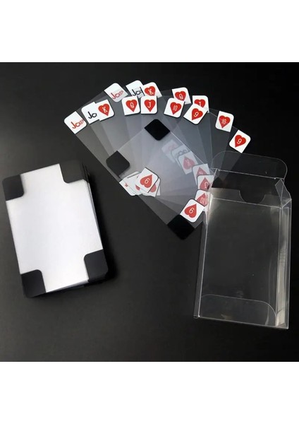 1 Adet Tarzı Şeffaf Plastik Poker Taşınabilir 1 Adet Seyahat Aksesuarları Wareable Dayanıklı Masa Oyunları Iskambil Kartları Kristal Poker (Yurt Dışından)