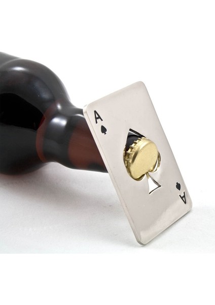 Gümüş Kenar Stili 4@# Yeni Stil Oyun Kartı Metal Poker Kart Oyunu Su Geçirmez Blackjack Oyun Kartı Fırlatma Gümüş Kart Dayanıklı Poker Şişe Açacağı (Yurt Dışından) indirimleri